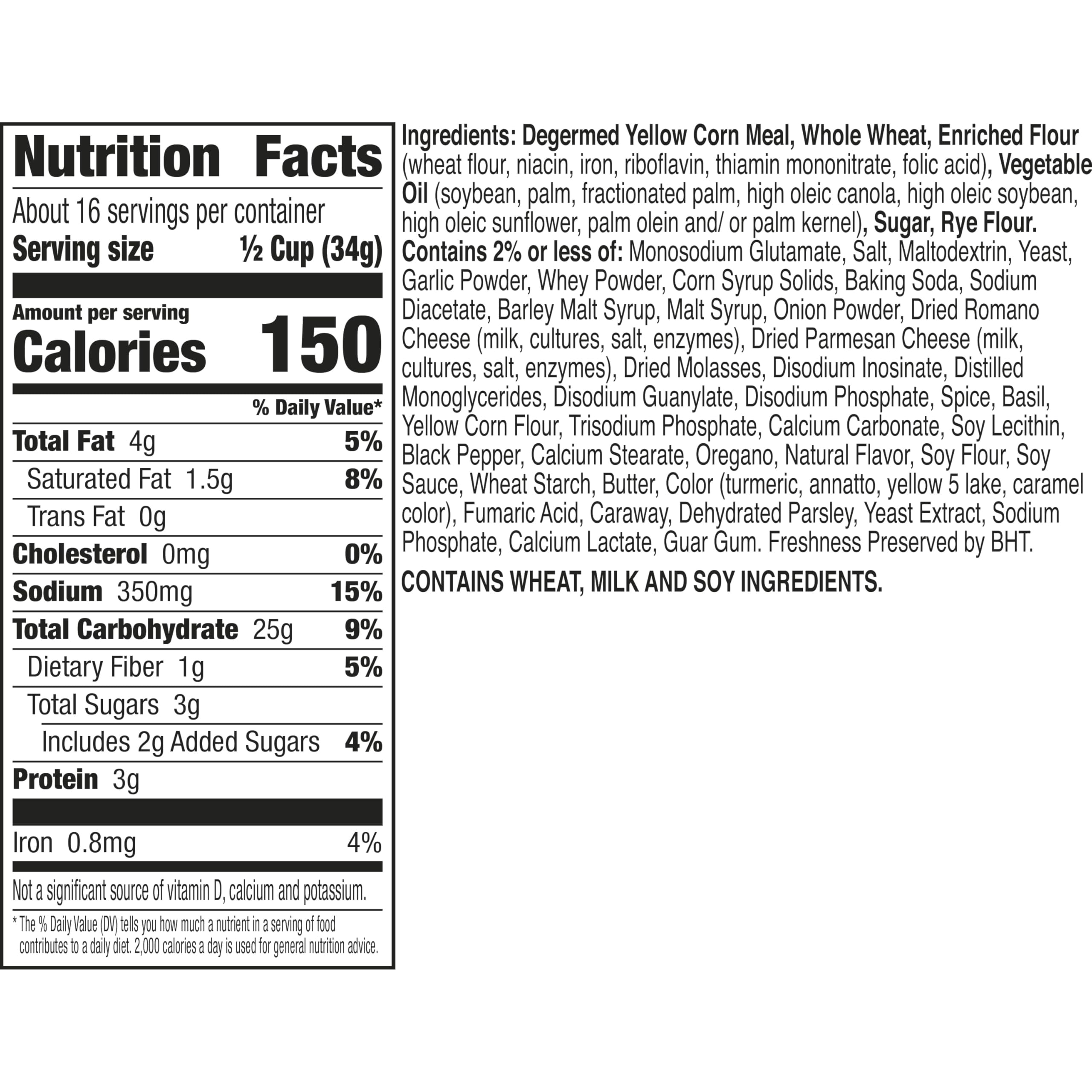 Chex Mix Bold Garlic and Herb in a bowl ready for sharing and snacking.