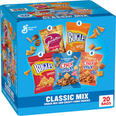 Chex Mix Classic Variety Pack front view for on-the-go snacking options.
