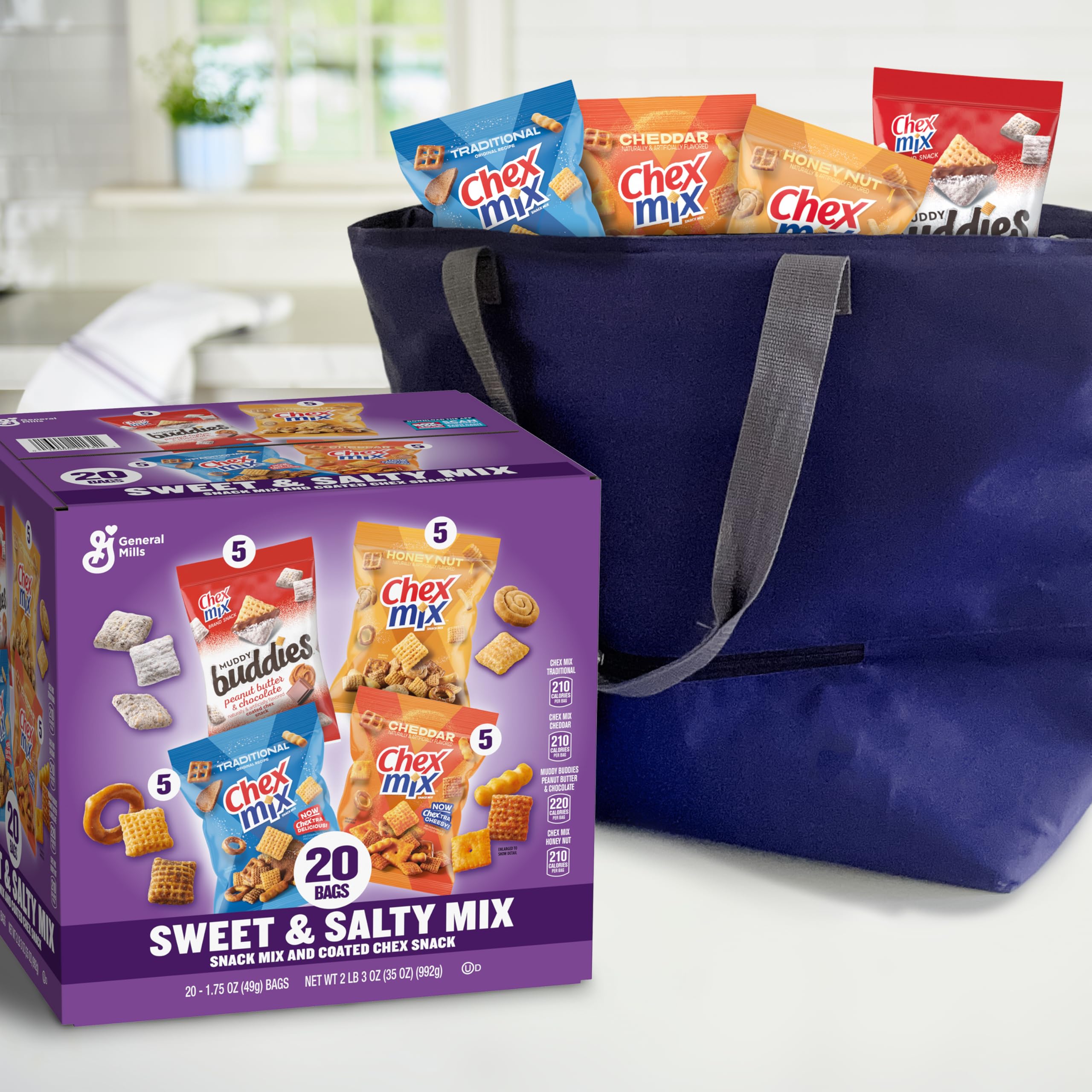 Honey Nut Chex Mix bag delivering honey sweetness with a savory kick