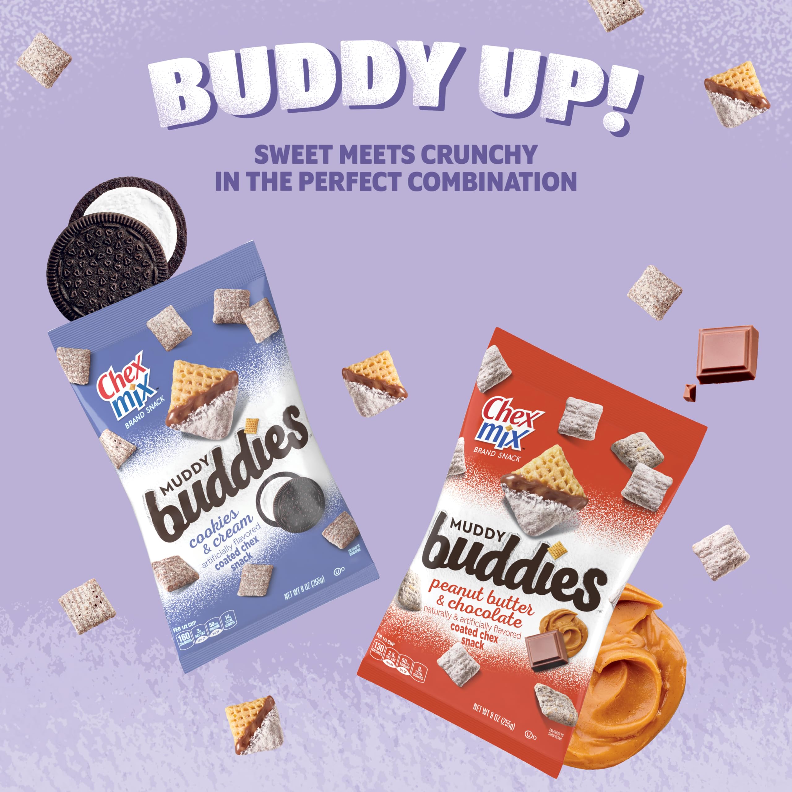 Chex Mix Muddy Buddies are ideal for sharing at parties.