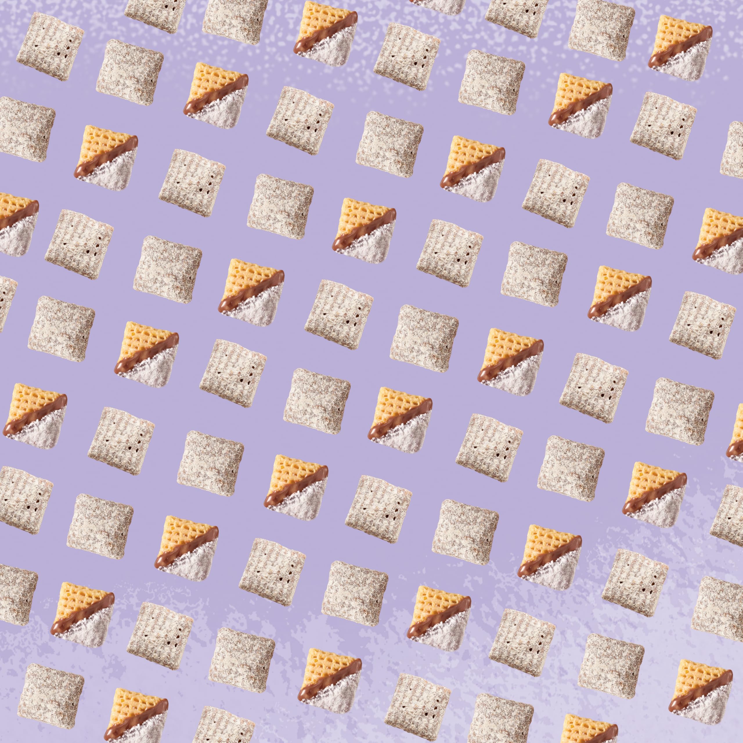 Chex Mix Muddy Buddies snack bag, ready for travel and on-the-go snacking.