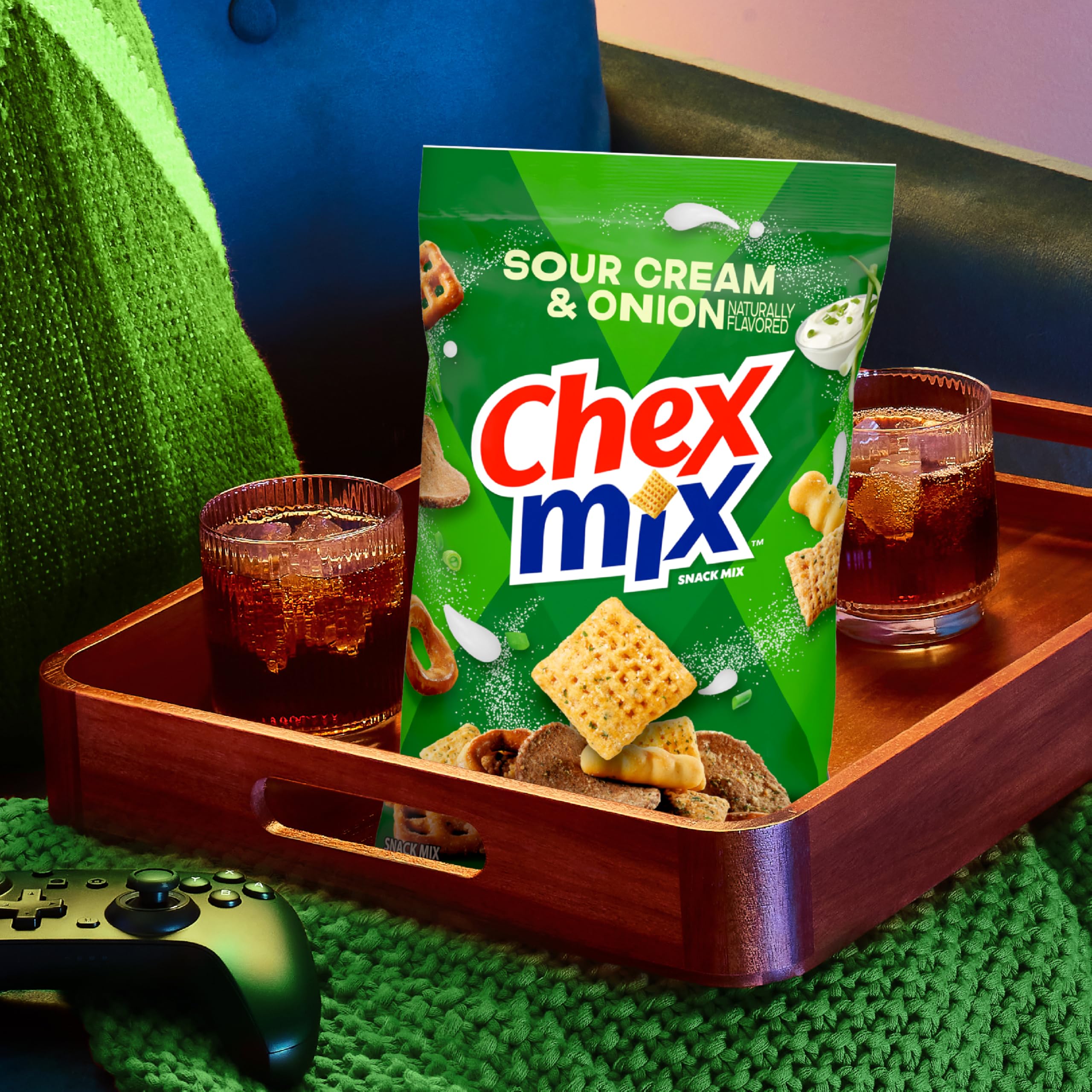 Chex Mix party snack serving bowl for gatherings