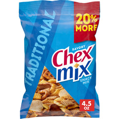 Chex Mix Savory Traditional Snack Mix 4.5 oz bag—perfect for on-the-go snacking.
