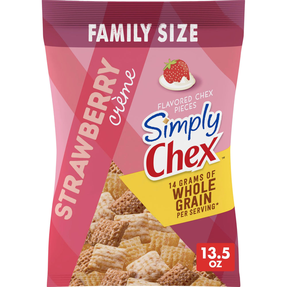 Chex Mix Simply Strawberry Creme Snack Bag, berry-sweet on-the-go snack solution
