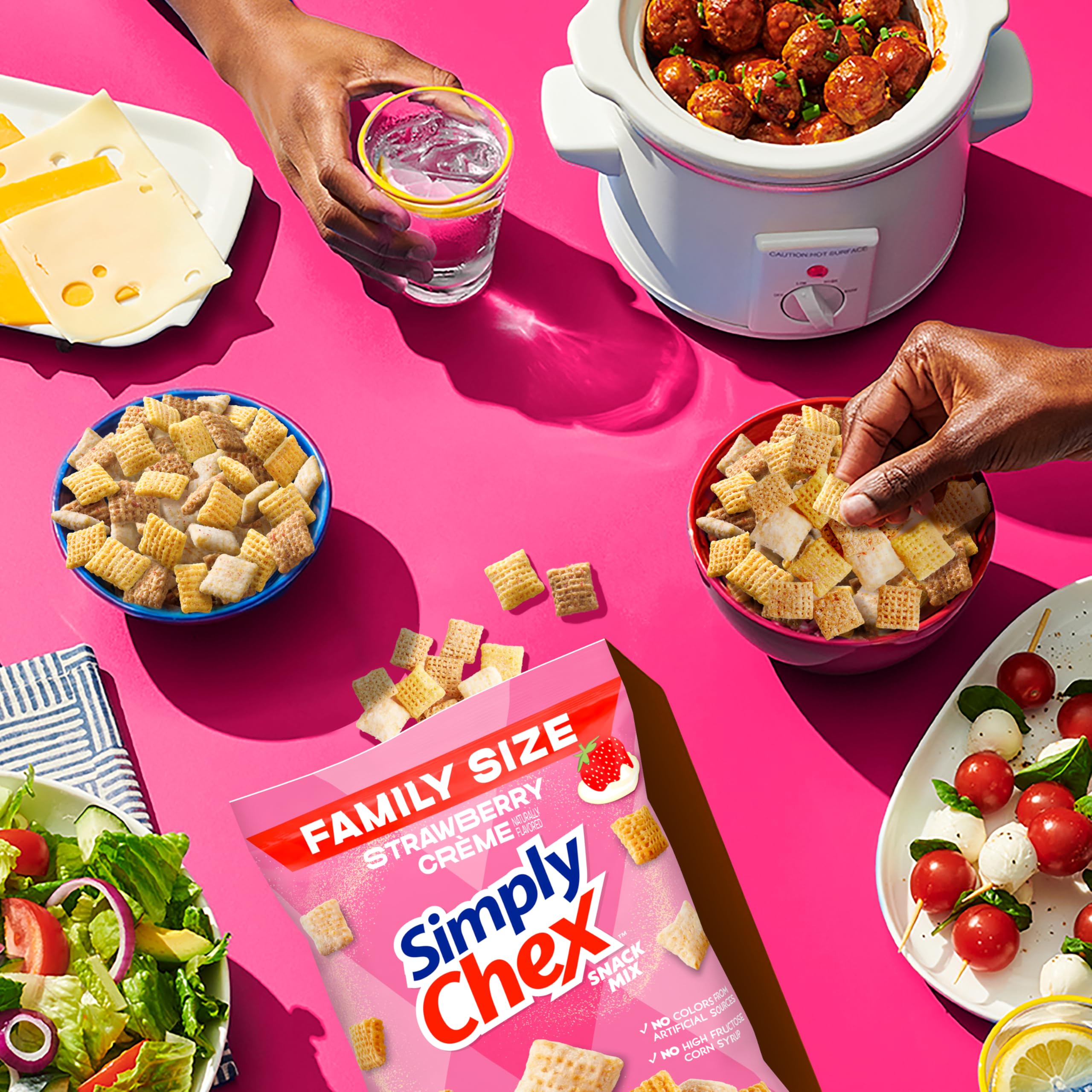 Chex Mix Simply Strawberry Creme Snack Ingredients, no artificial colors or syrup