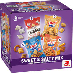 Chex Mix Sweet and Salty Variety Pack box ready for sharing at gatherings