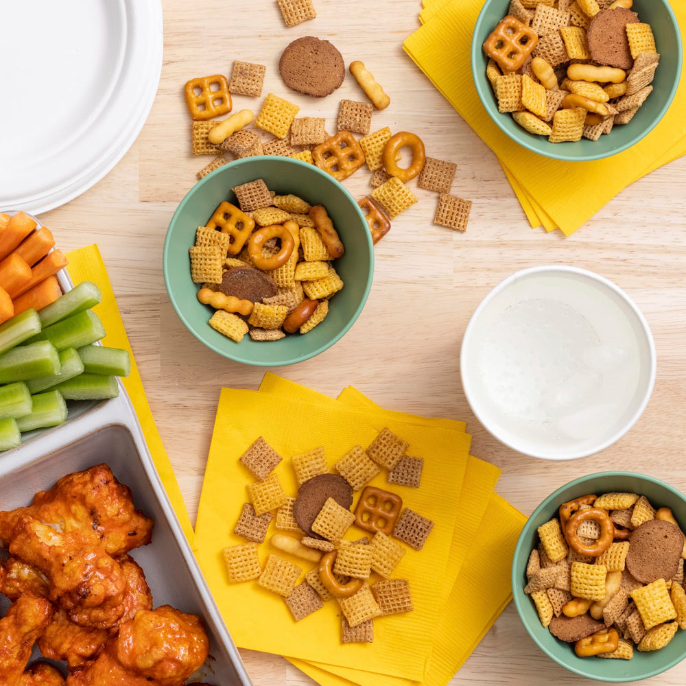 Chex Mix Traditional bulk 60-bag pack on display