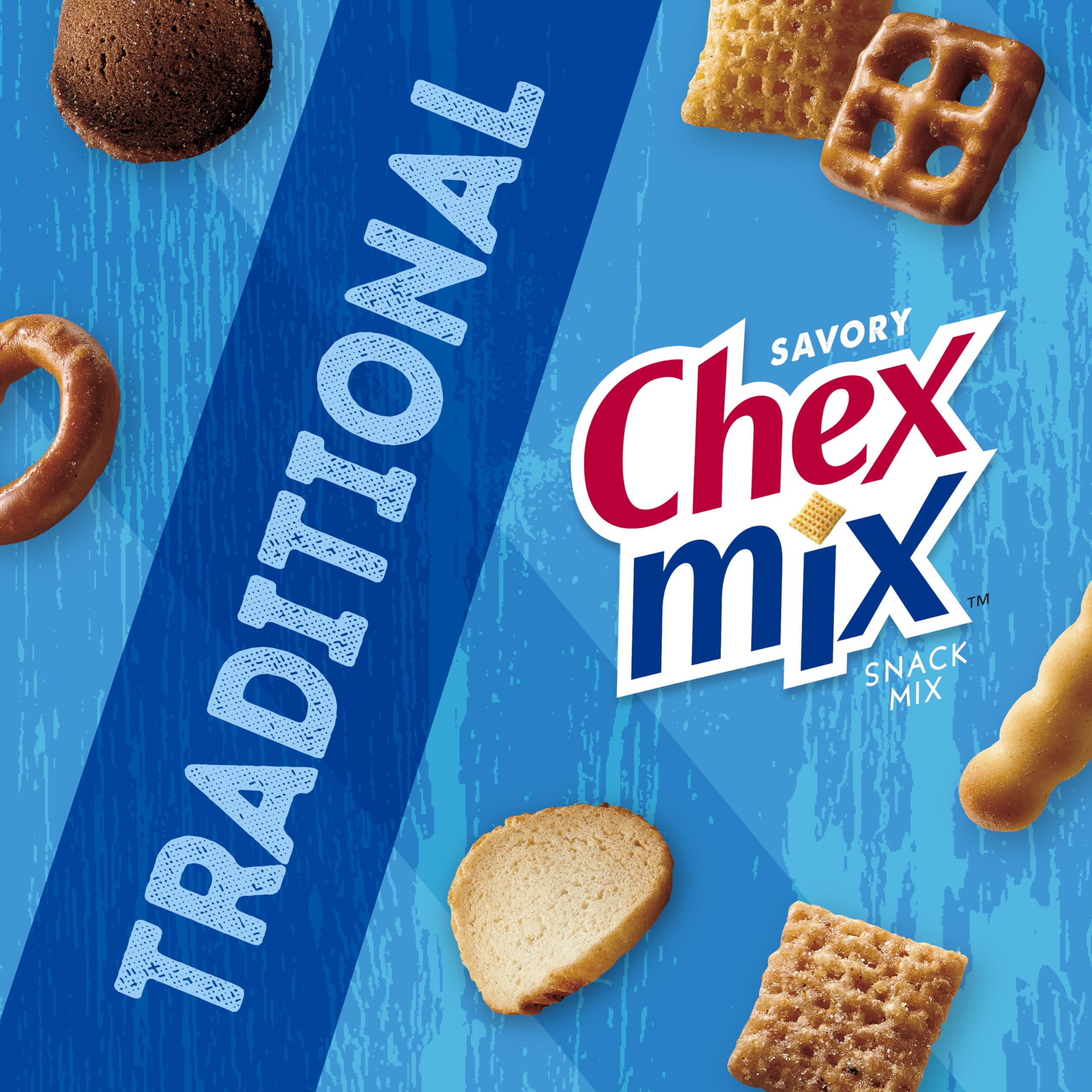 Chex Mix Traditional grab-and-go single-serve in hand