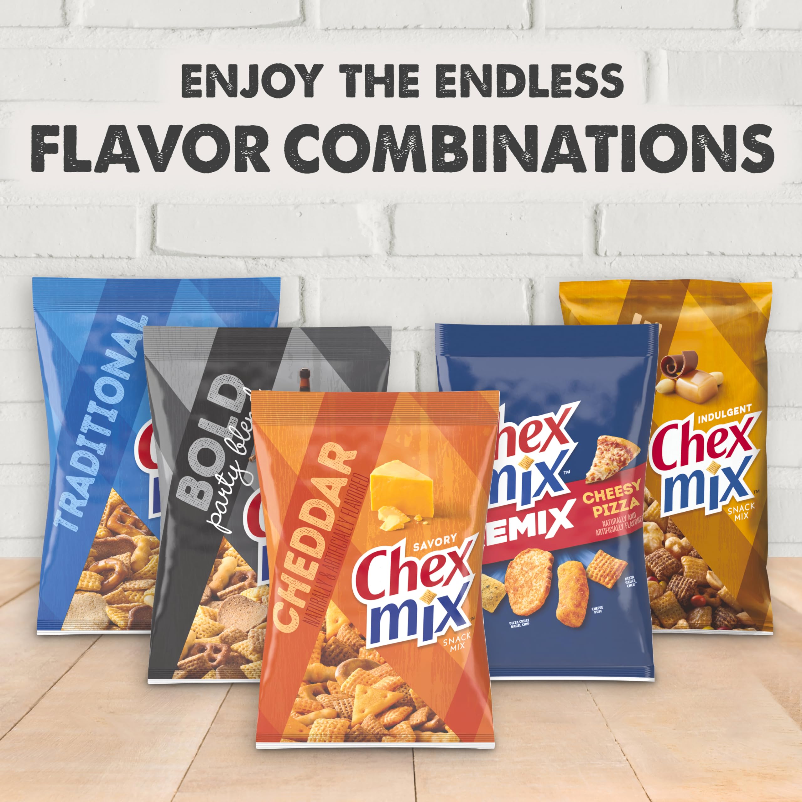 Chex Mix Traditional kiosk display with single-serve bags