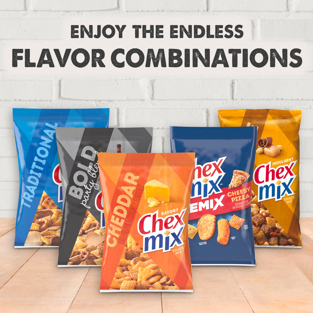 Chex Mix Traditional kiosk display with single-serve bags