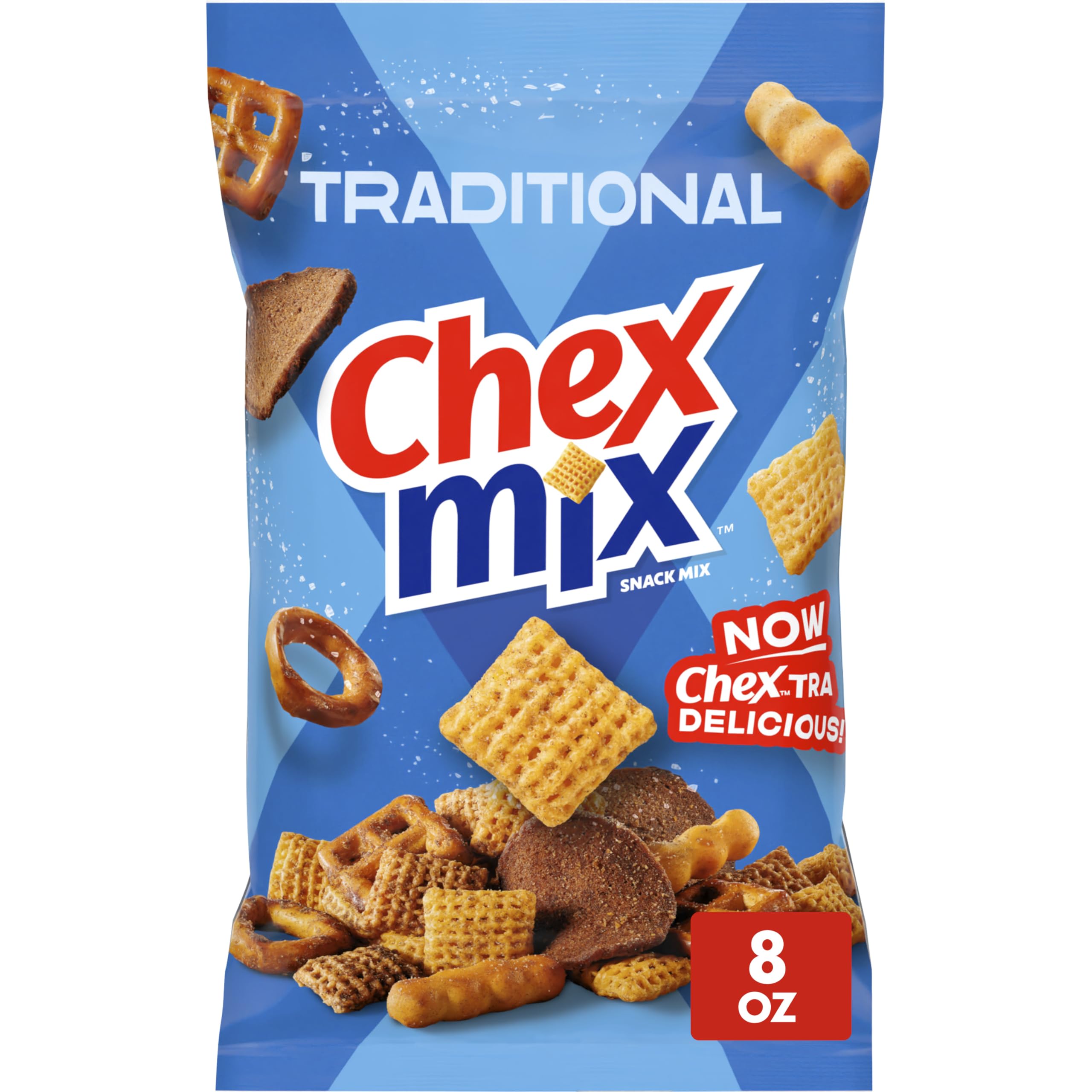 Chex Mix Traditional Original Recipe crunchy bites ideal for sharing at gatherings.