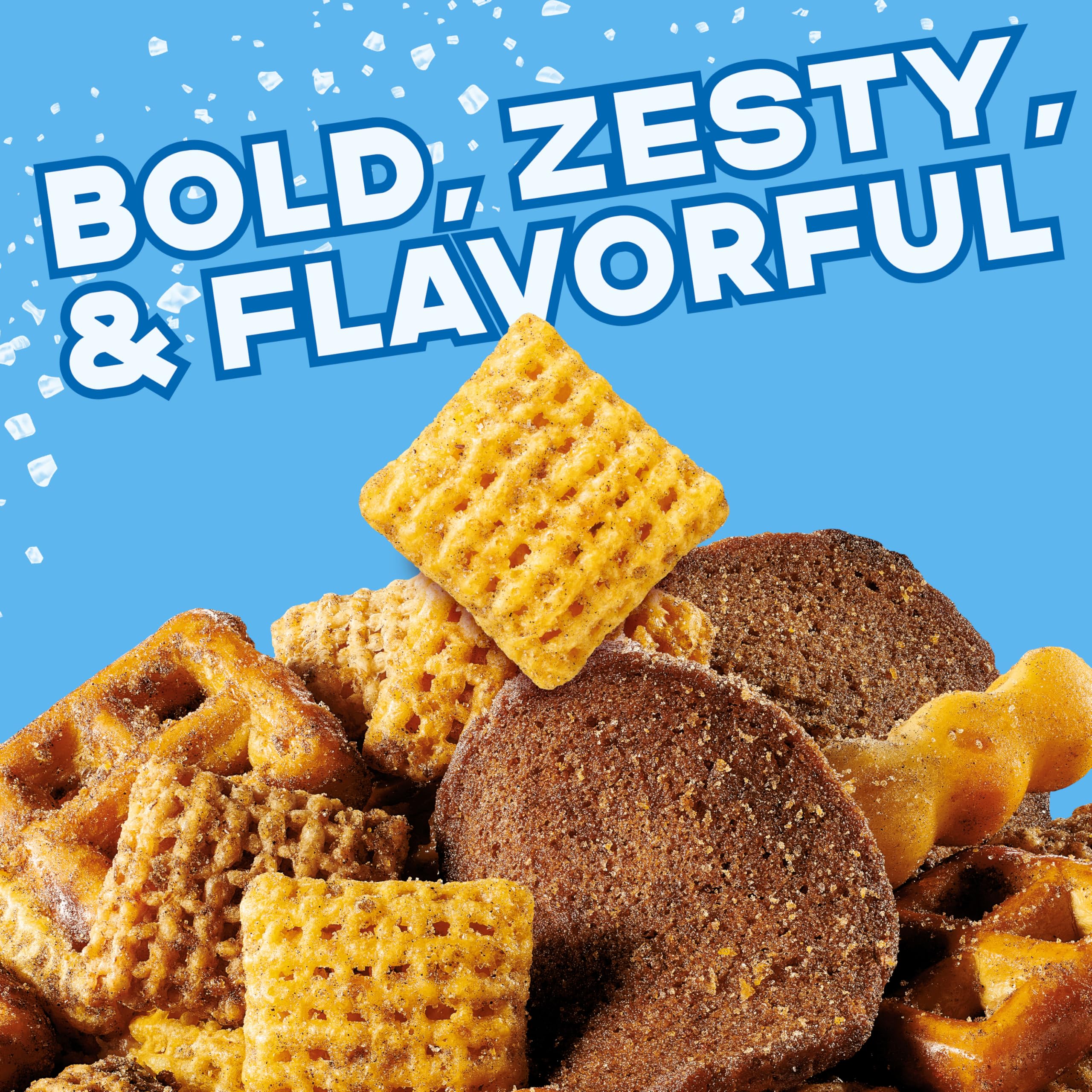 Chex Mix Traditional Original Recipe rye chips and pretzels offer satisfying crunch on road trips.