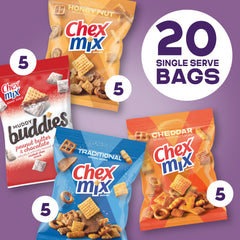 Chex Mix Traditional Original bag highlighting classic savory crunch