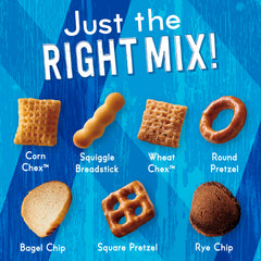 Chex Mix Traditional texture close-up with bold seasoning