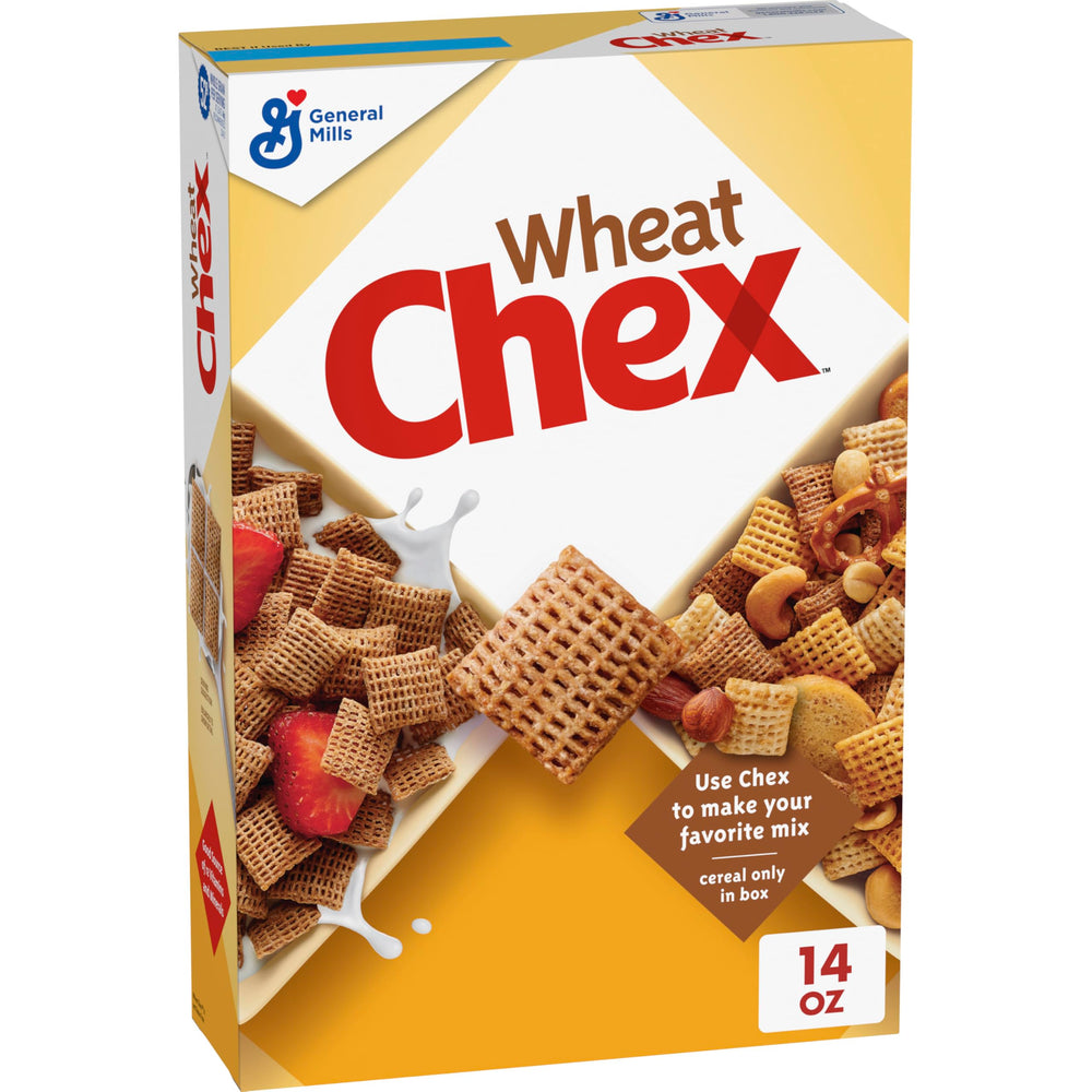 Chex Wheat Cereal bowl in milk for quick, wholesome breakfast