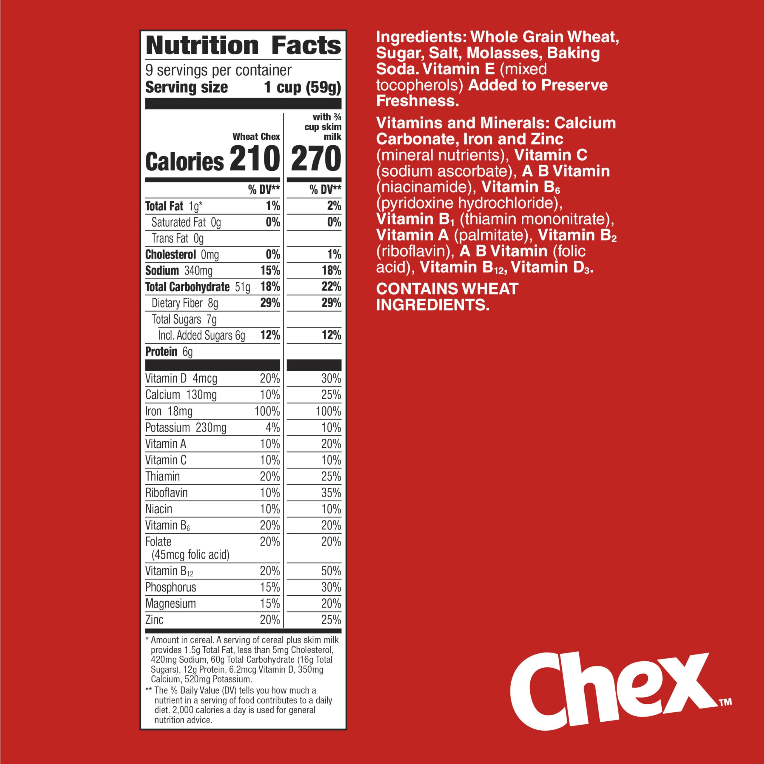 Chex Wheat Cereal bowl with milk for a fast morning