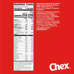 Chex Wheat Cereal bowl with milk for a fast morning