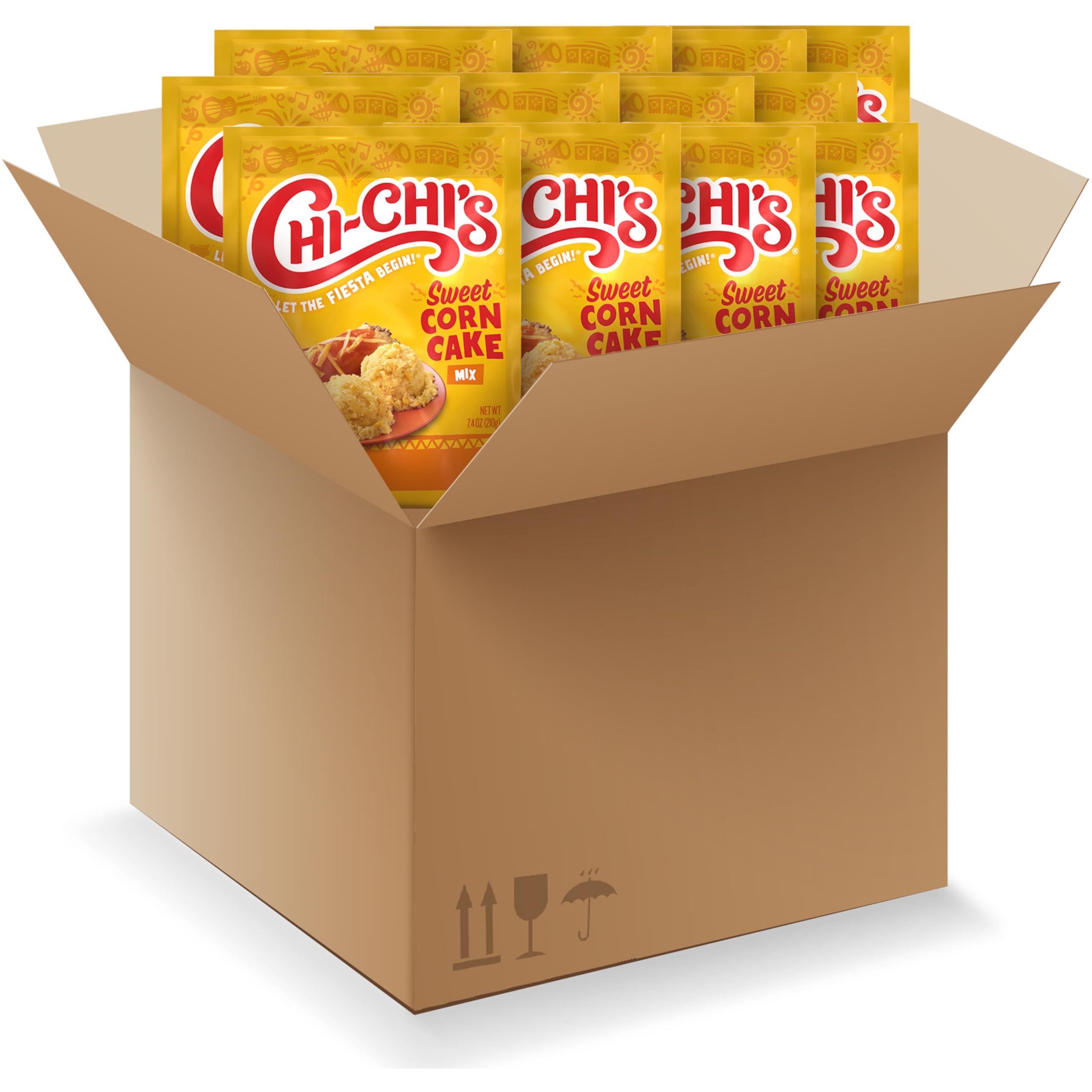 CHI-CHI'S Sweet Corn Cake Mix pack of 12 boxes for easy pantry stocking.
