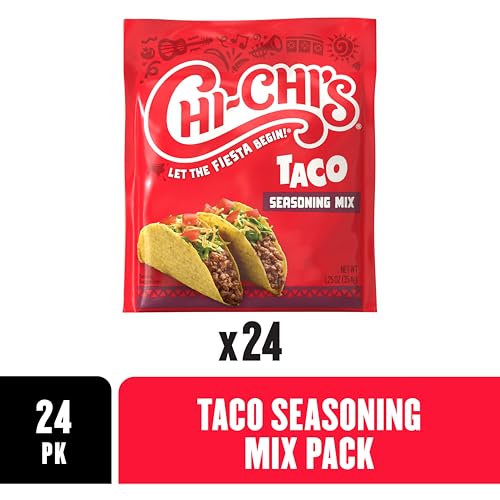CHI-CHI'S Taco Seasoning Taco Plate Ready showcases vibrant toppings.