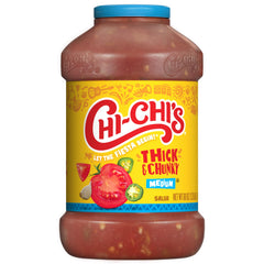 CHI-CHI’S Thick and Chunky Salsa Medium jar ready to boost nachos with bold flavor.