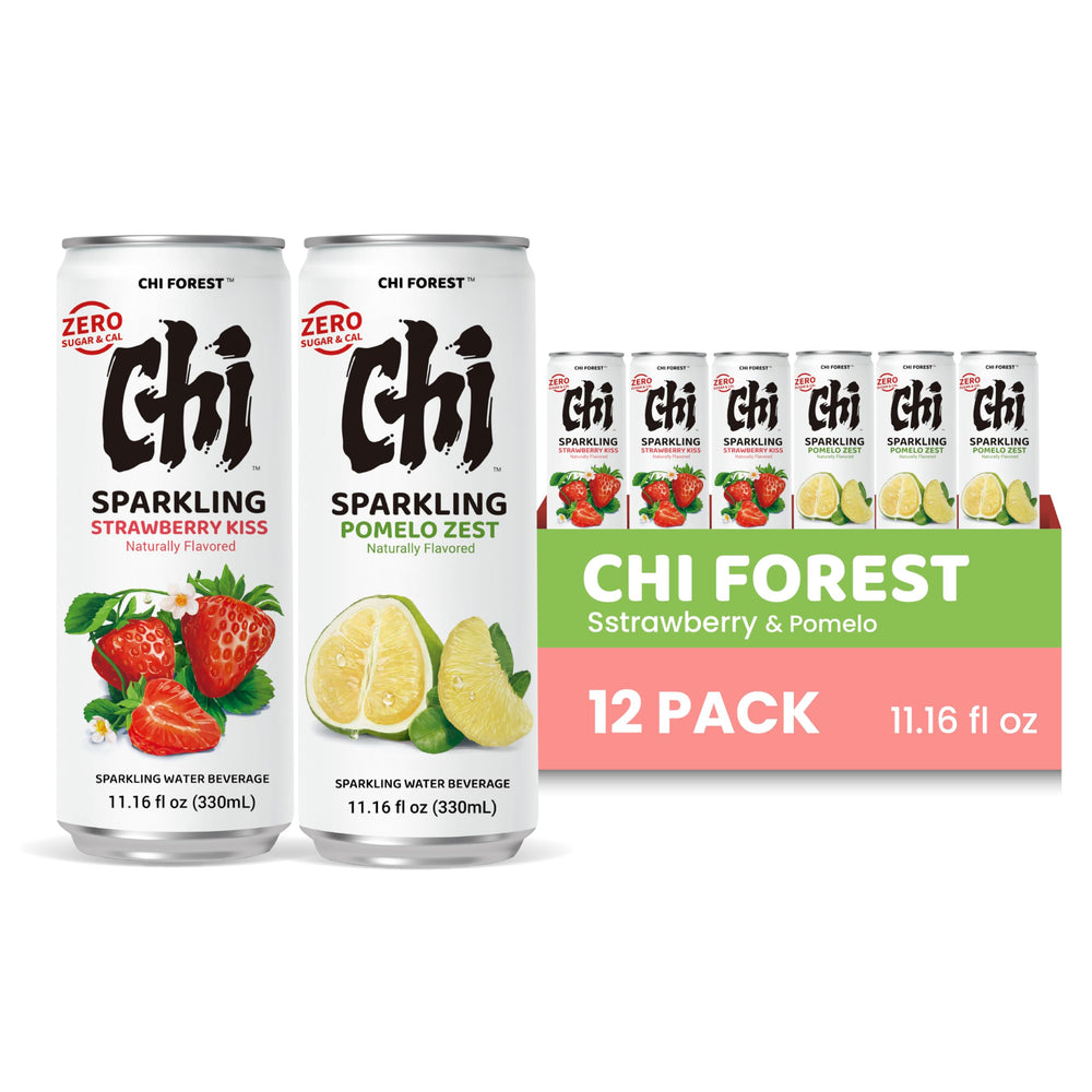 CHI FOREST all-natural flavors label highlights no artificial sweetness.