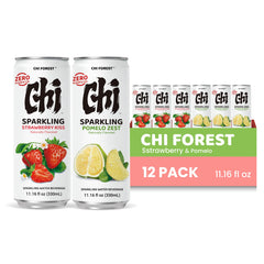 CHI FOREST all-natural flavors label highlights no artificial sweetness.