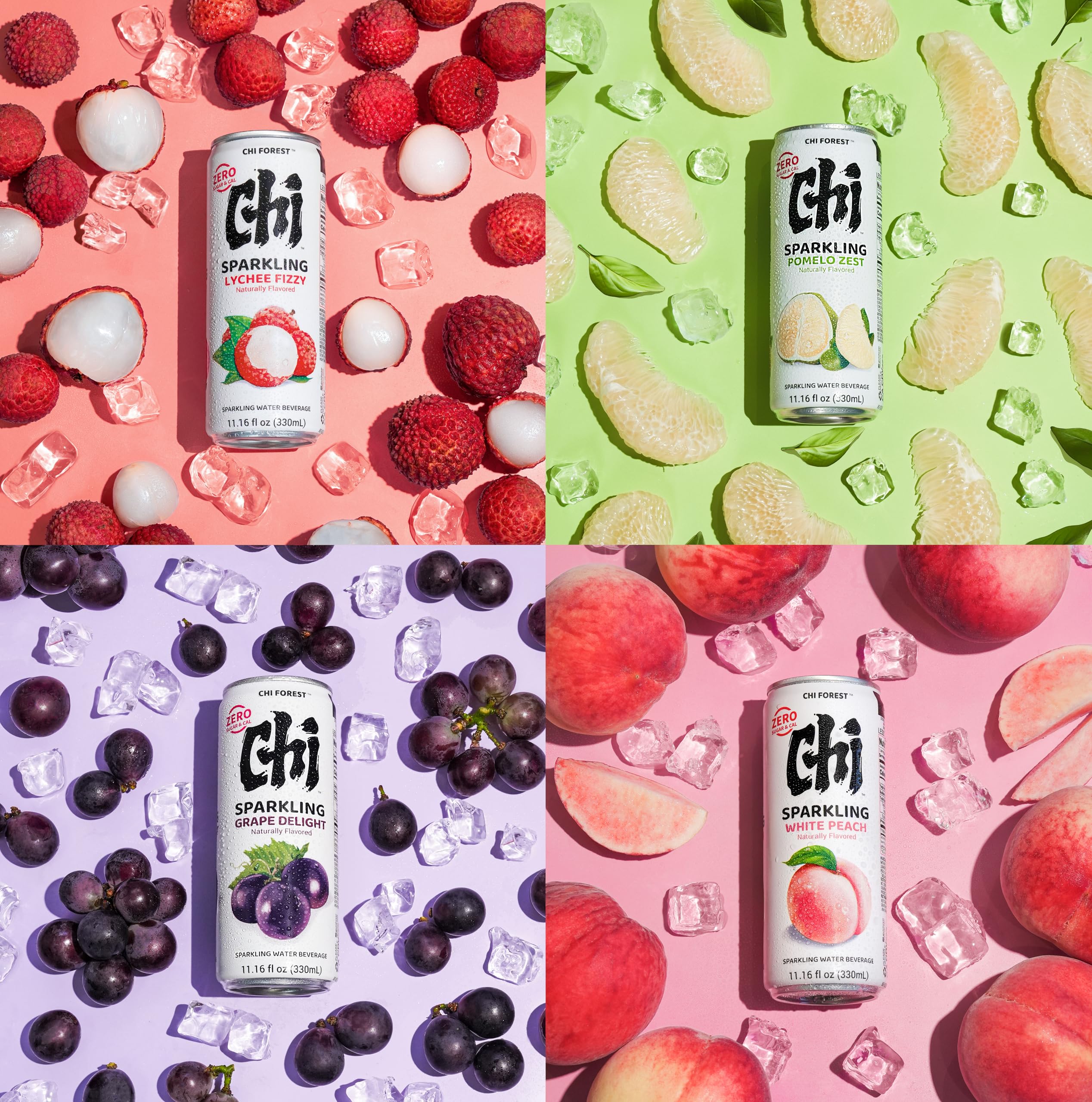 CHI FOREST flavor illustration citrus highlights zesty notes for a refreshing moment.