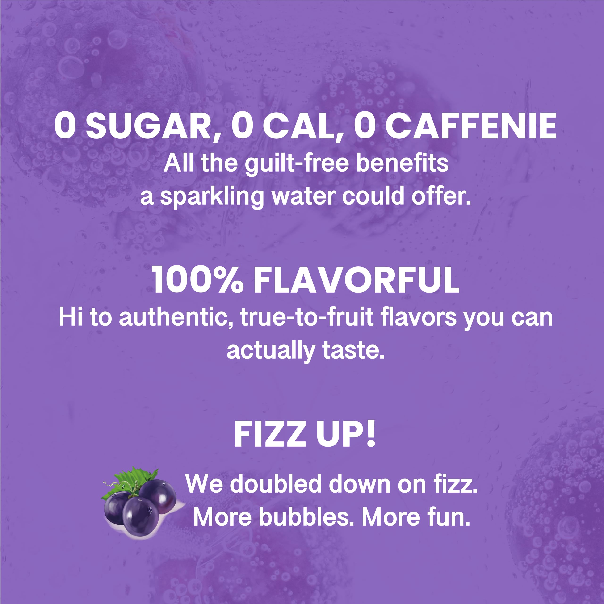 CHI FOREST Grape Delight served over ice in a chilled glass.