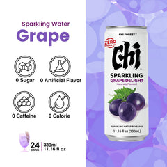 CHI FOREST Grape Delight glass reveals vivid grape color and authentic flavor.