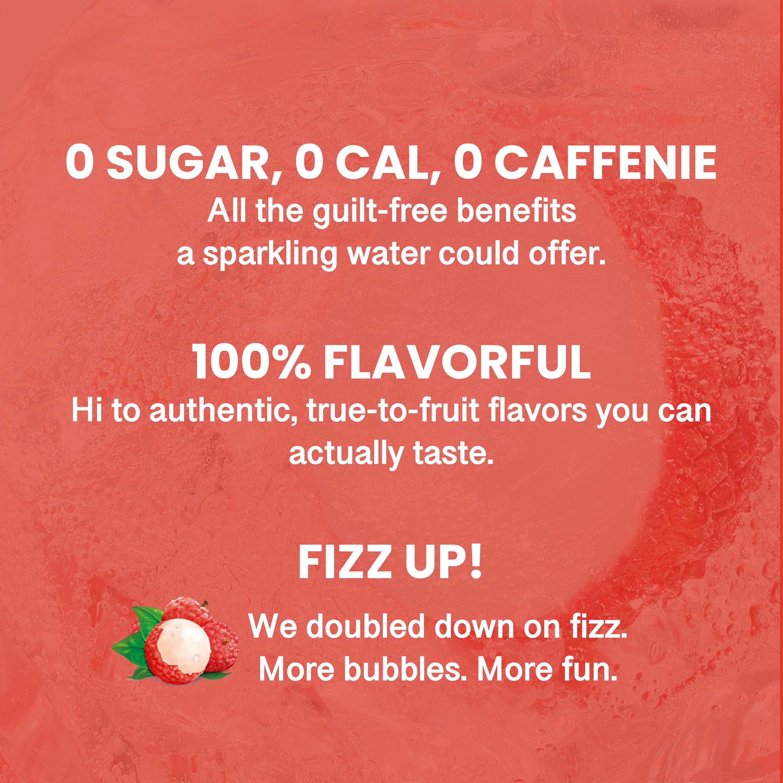 CHI FOREST Lychee Fizzy Water lychee and rose aroma evokes tropical notes