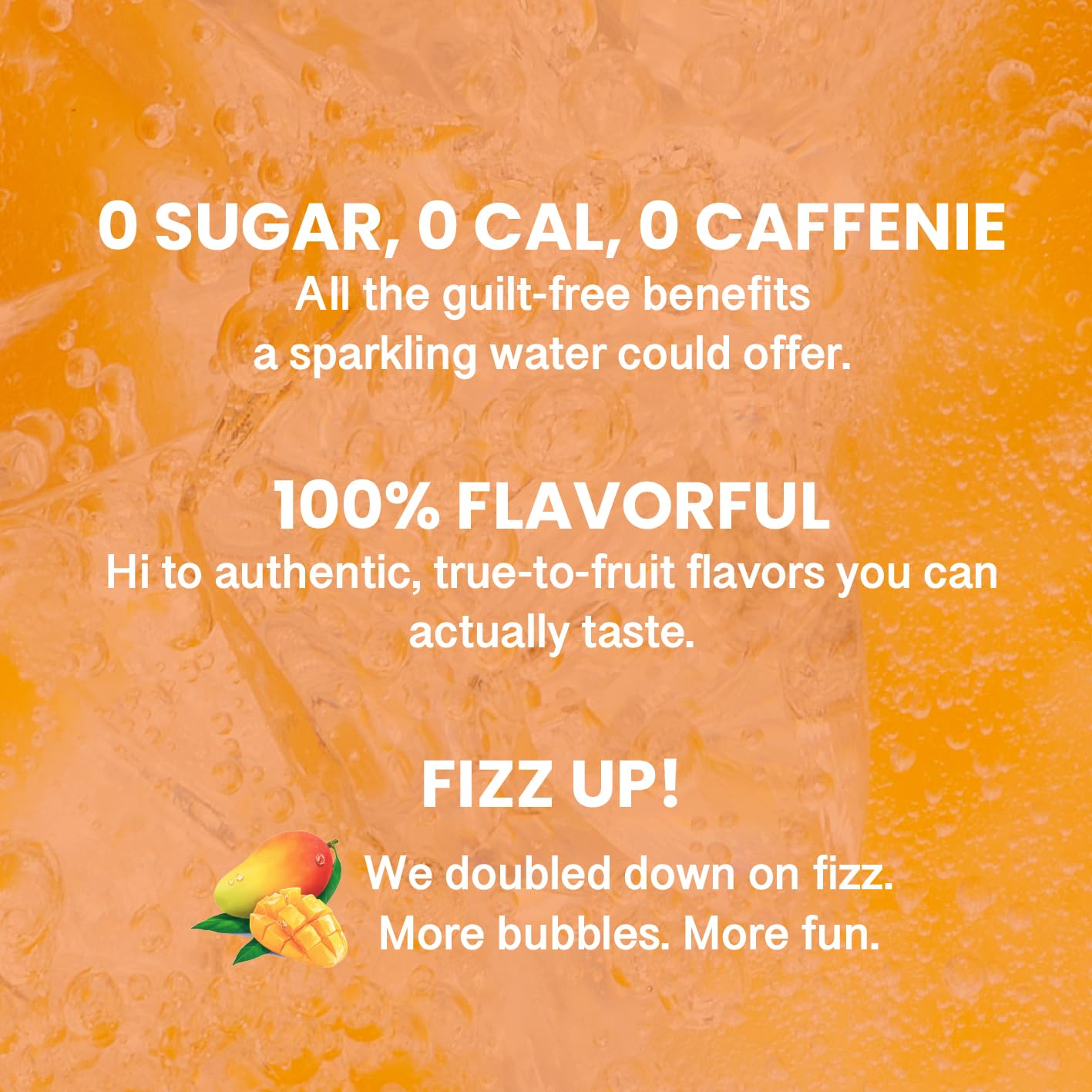 Chilled CHI FOREST Mango Sparkling Water ready to sip during a break.