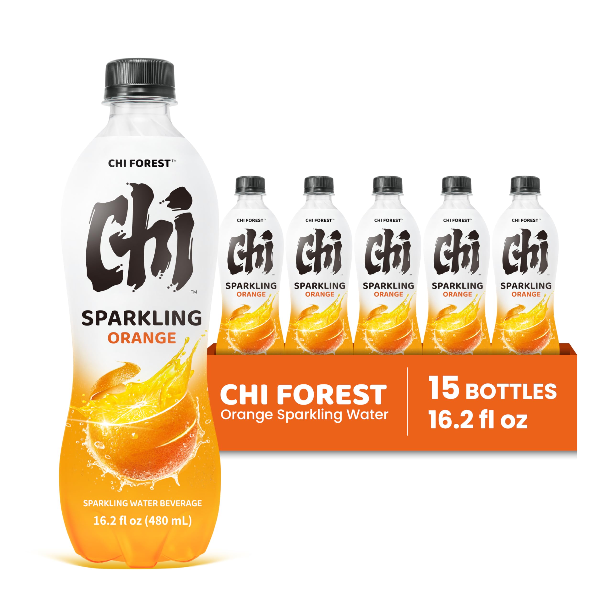 CHI FOREST Orange Sparkling Water pack-of-15 convenient for sharing
