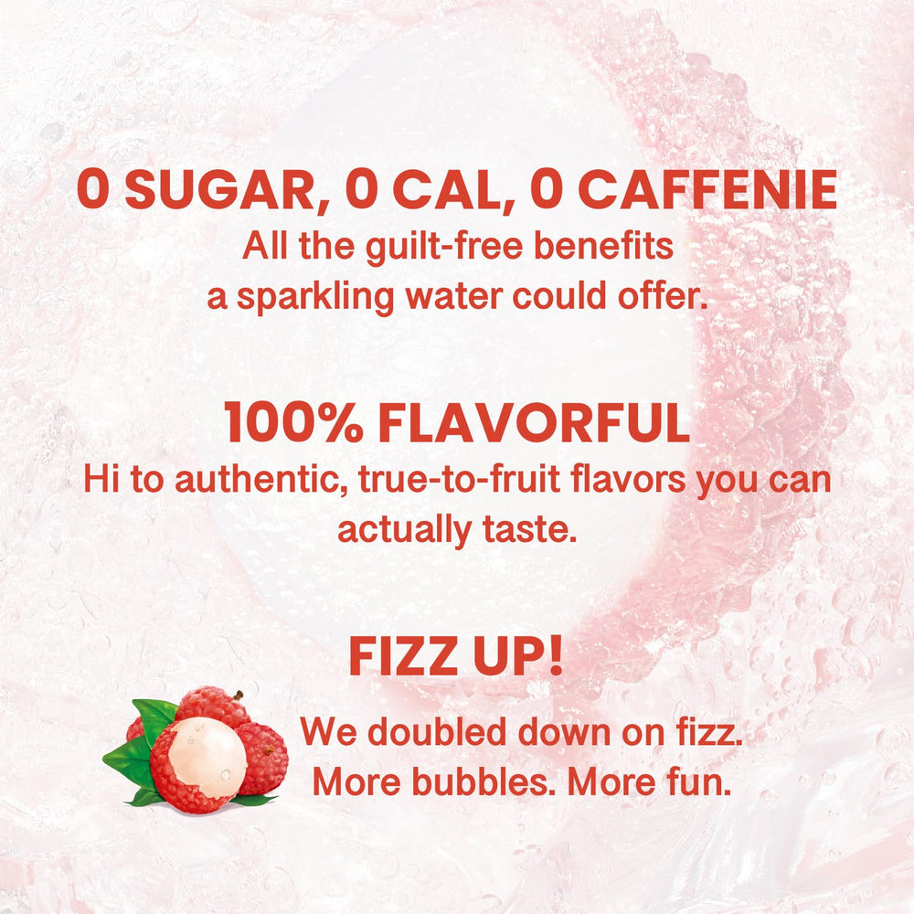 CHI FOREST Lychee & White Peach pack 24 cans for gatherings.
