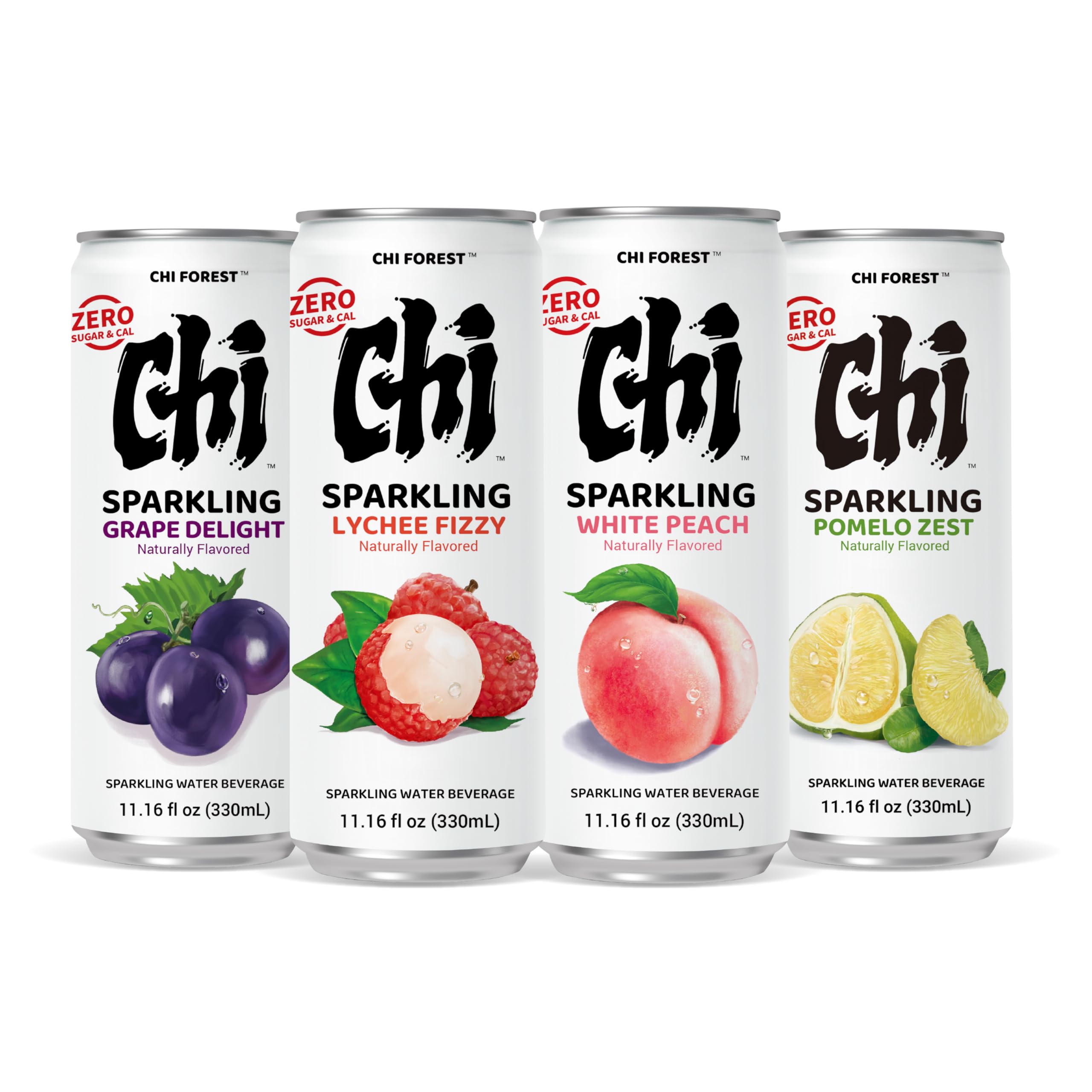 CHI FOREST Sparkling Water Variety Pack shows four flavors for versatile on-the-go refreshment.