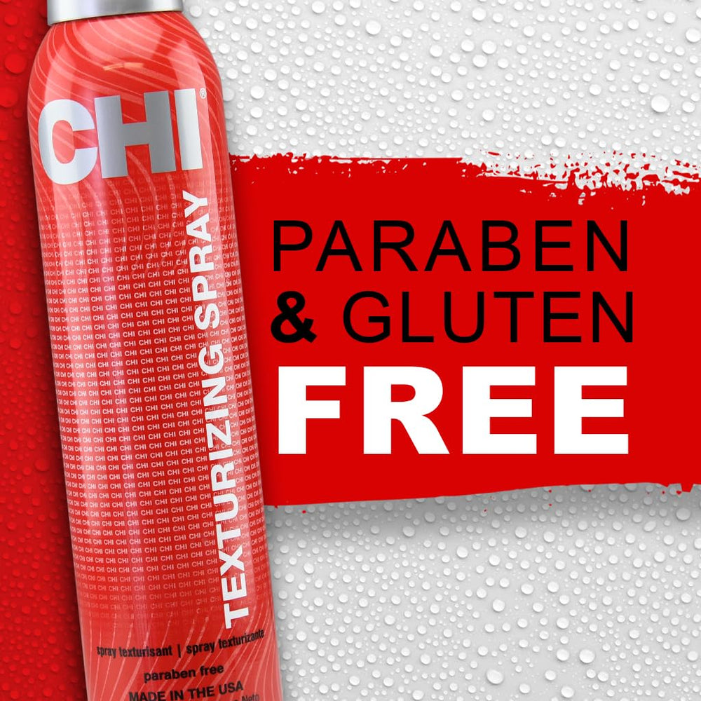 Flexible hold enables versatile styling with CHI Texturizing Hairspray