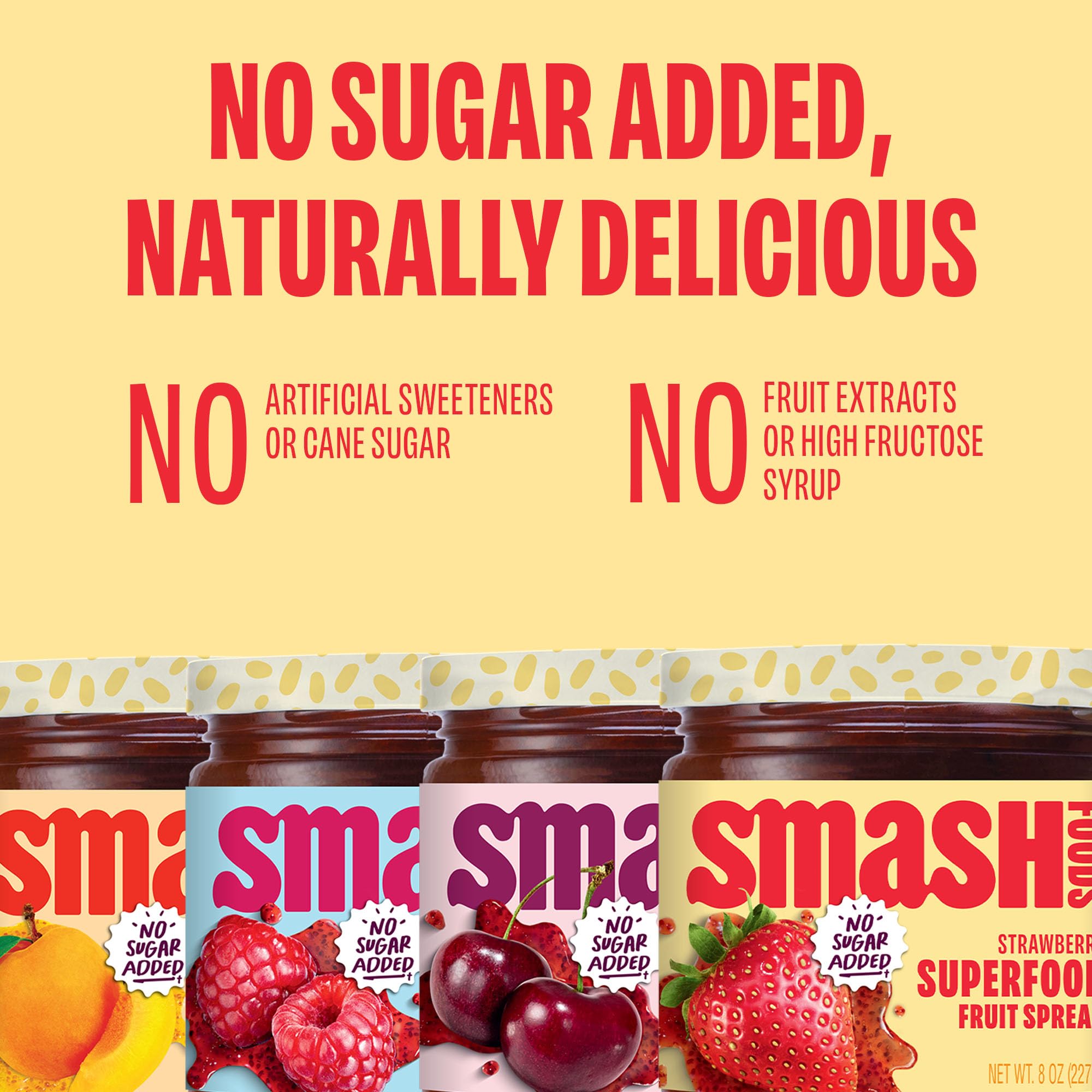 Chia Smash jam served on a charcuterie board with nuts and berries.