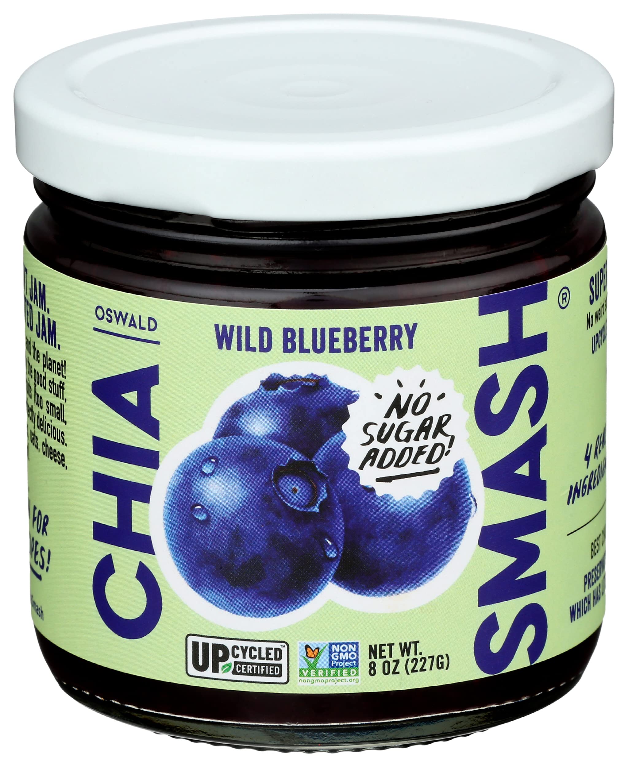 Chia Smash Blueberry Jam and yogurt swirl for breakfast.