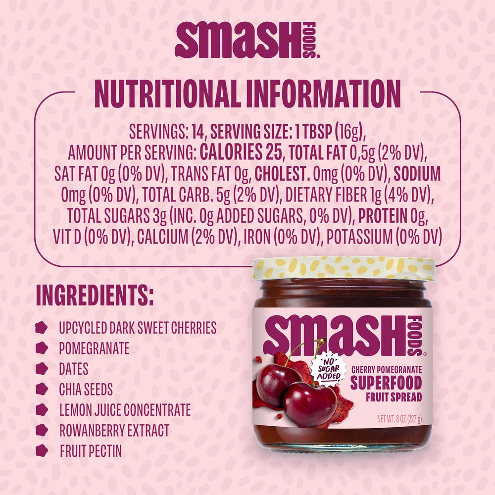 Chia Smash jam on a cheese board with fruit