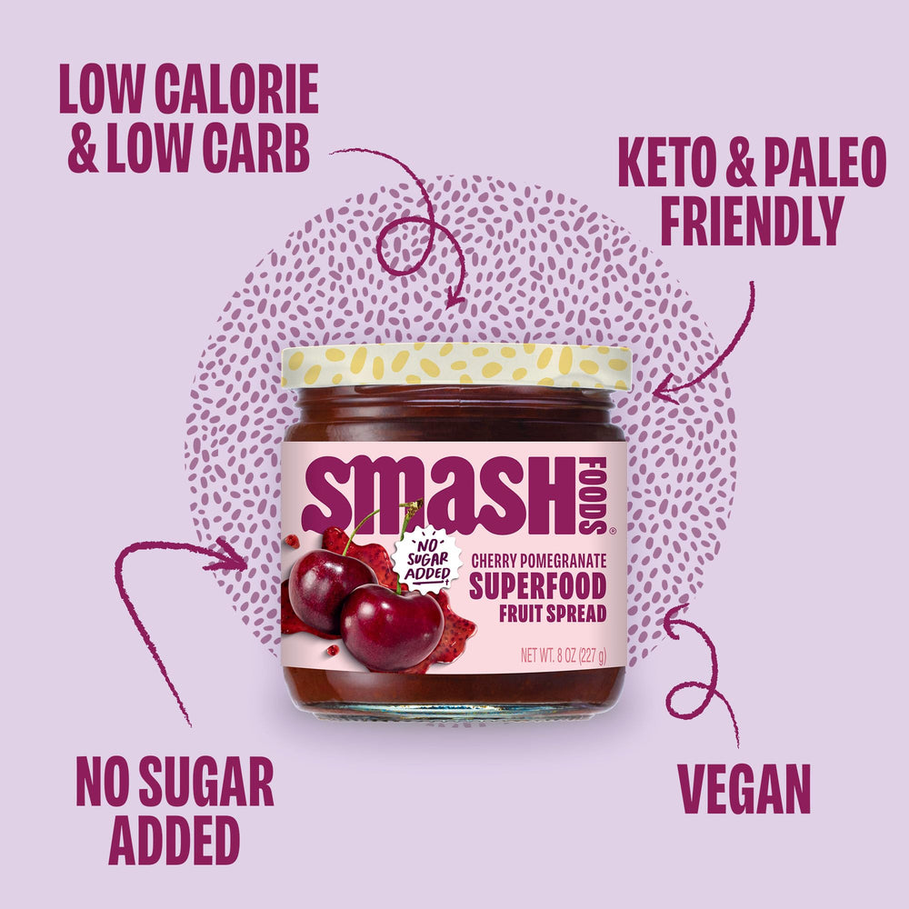 Chia Smash jam spread on toast for a low-cal breakfast