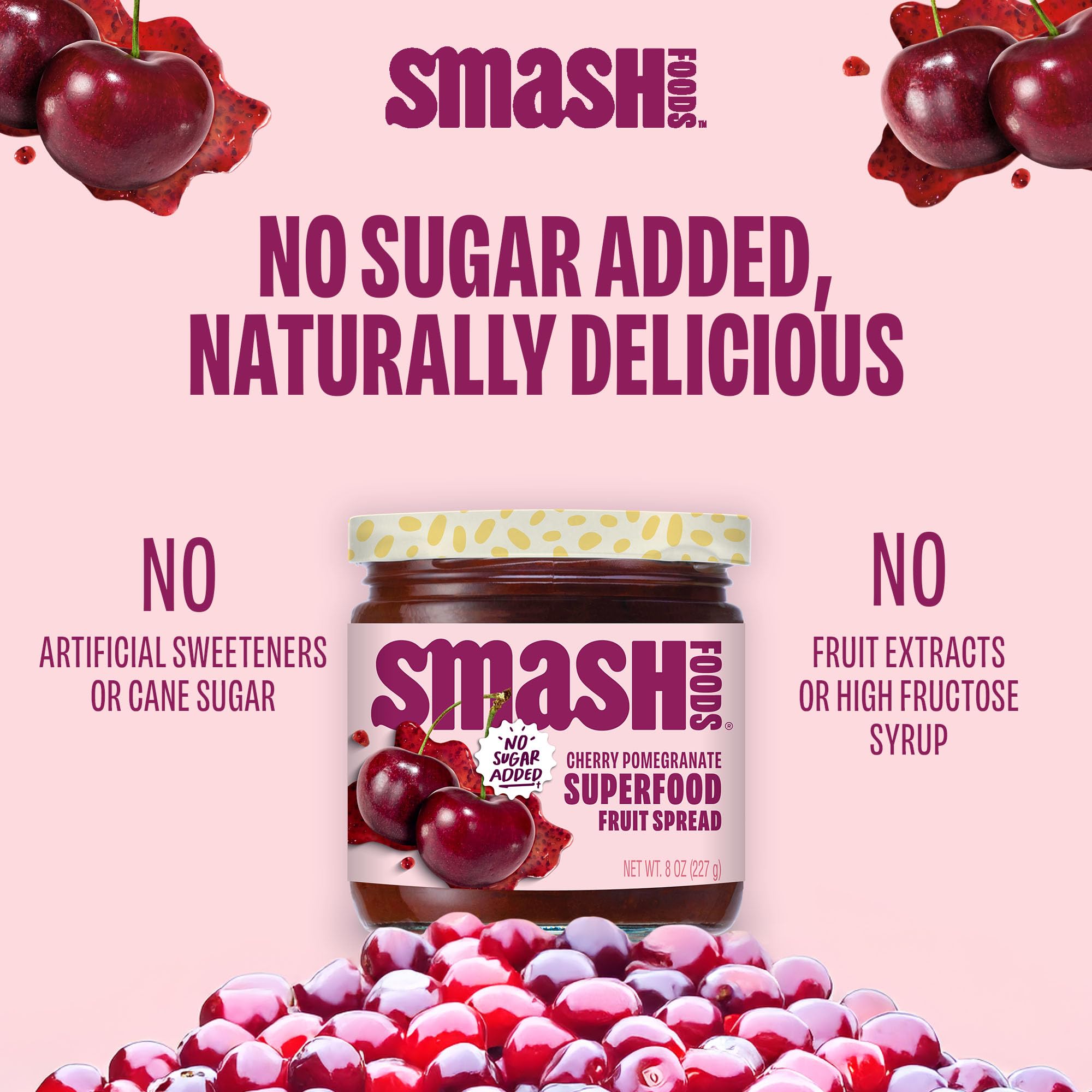 Chia Smash jam poured over pancakes for keto-friendly sweetness