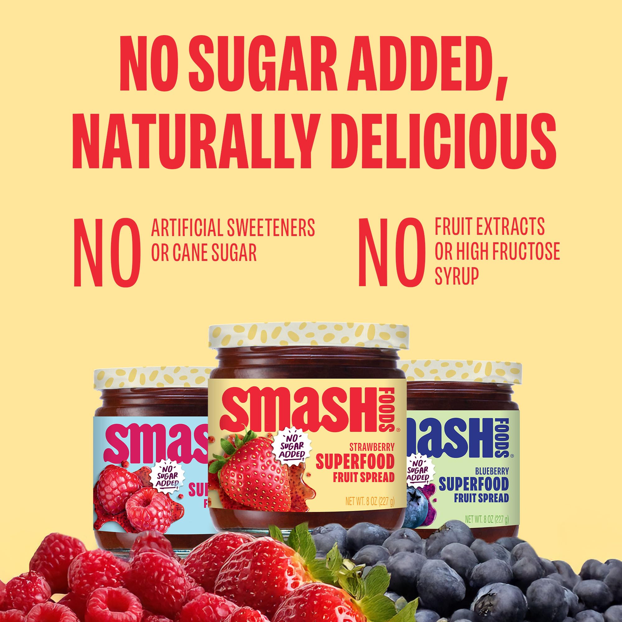 Chia Smash ingredients label highlighting omega-3 and fiber from chia seeds