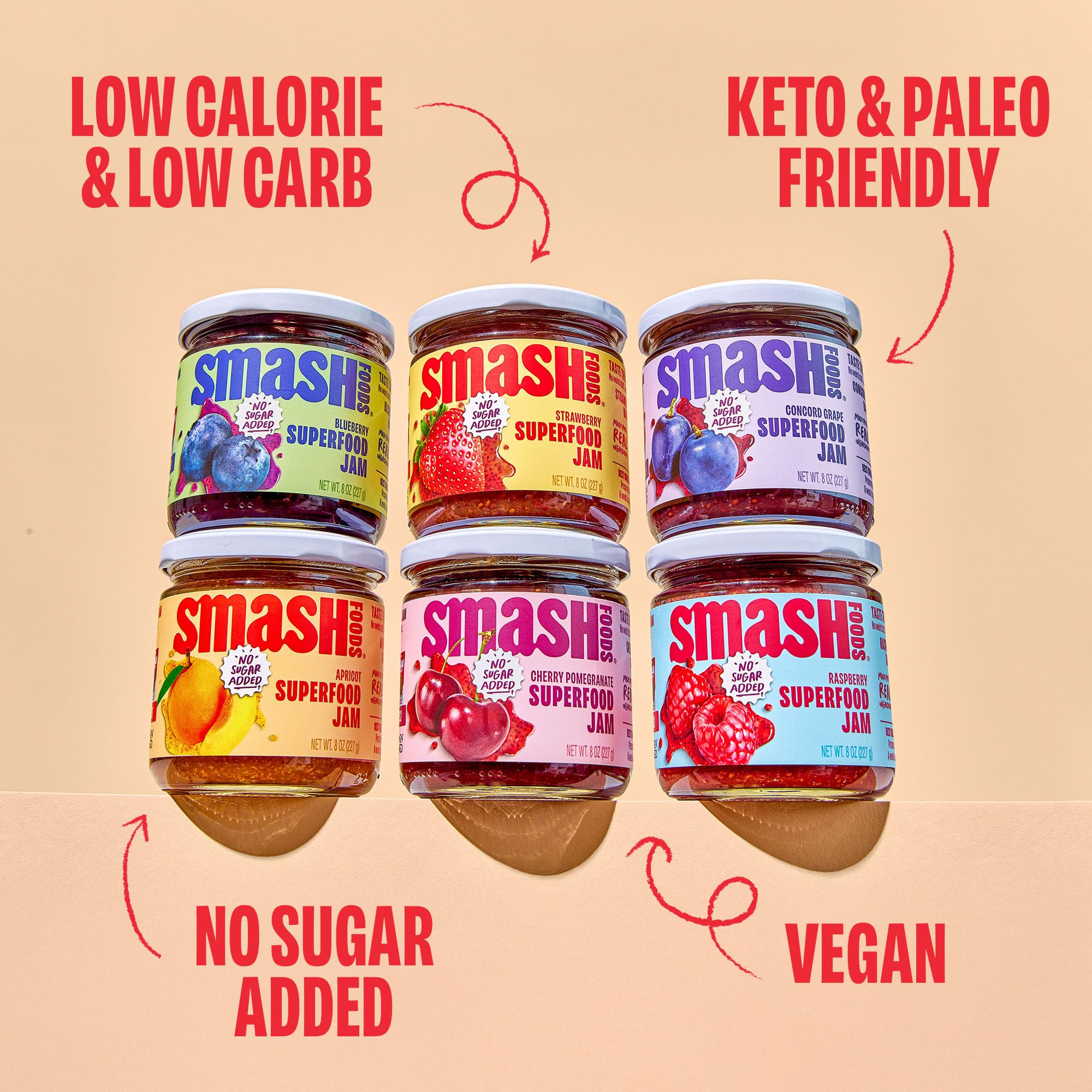 Chia Smash jam on pancakes adds balanced sweetness.