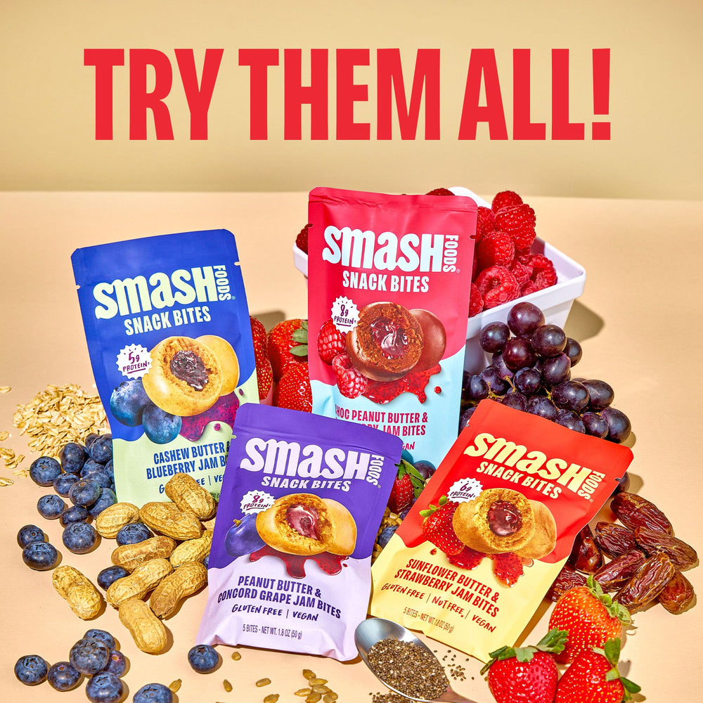 Chia Smash on-the-go snack box ready for lunch or travel