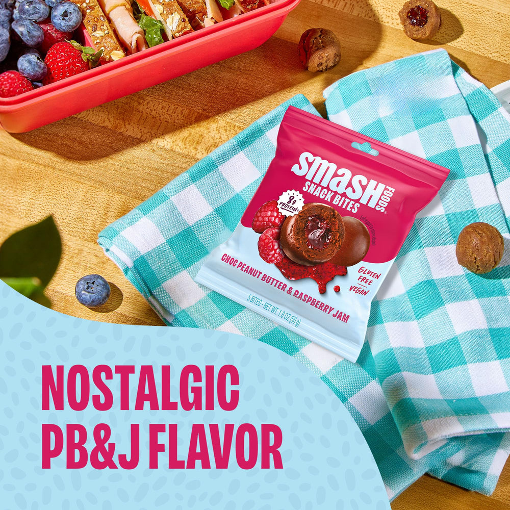 Chia Smash Raspberry Energy Bites ingredients highlight chia and cacao.