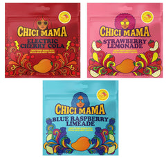 Chici Mama Electric Cherry Cola bites in on-the-go packaging for bold flavor