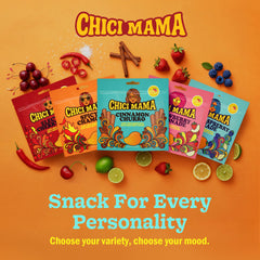 Chici Mama Spicy Chamoy Mango Bites in lunchbox for on-the-go fruity sweetness.
