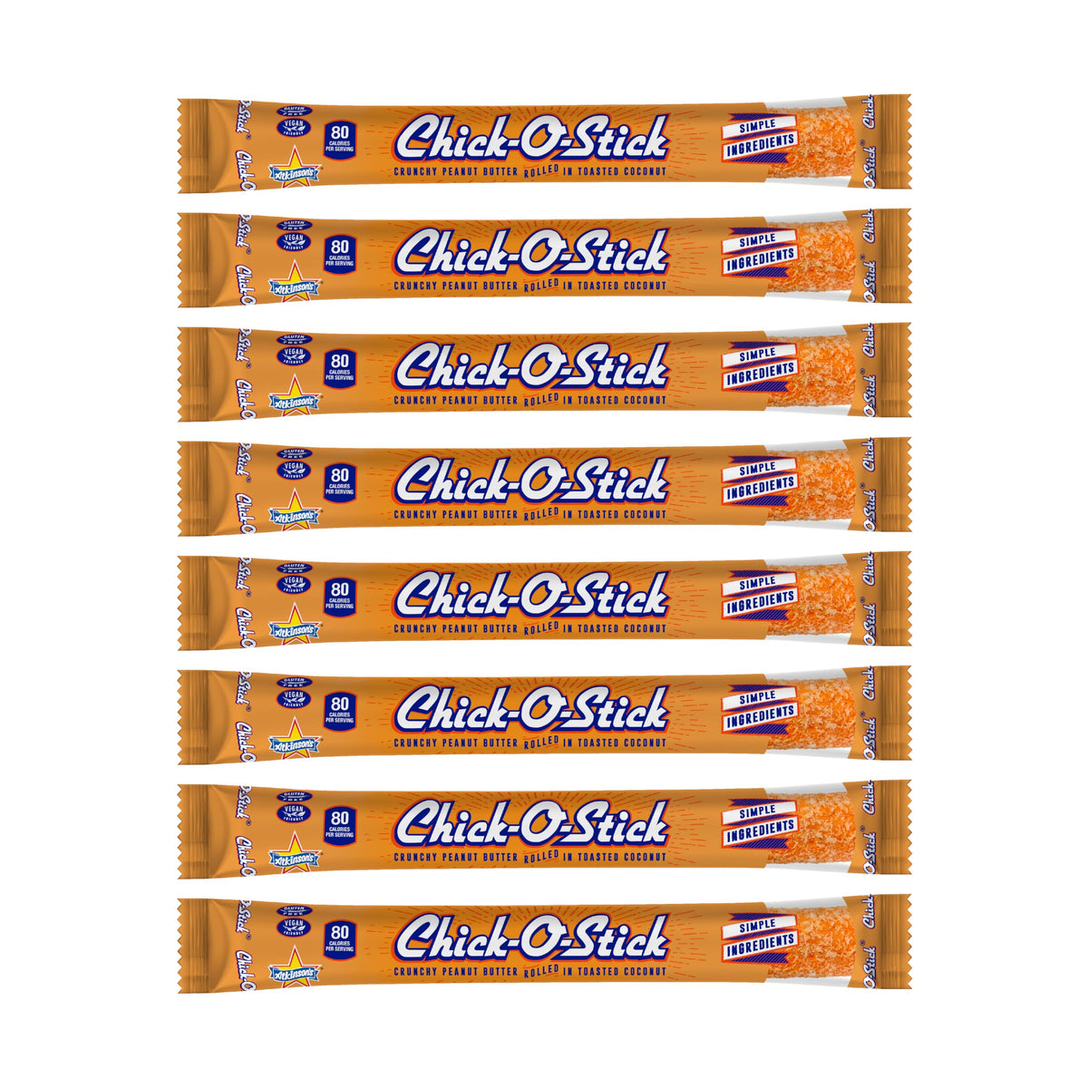 Chick o Stick crunchy peanut butter image showcases an on-the-go snack moment.