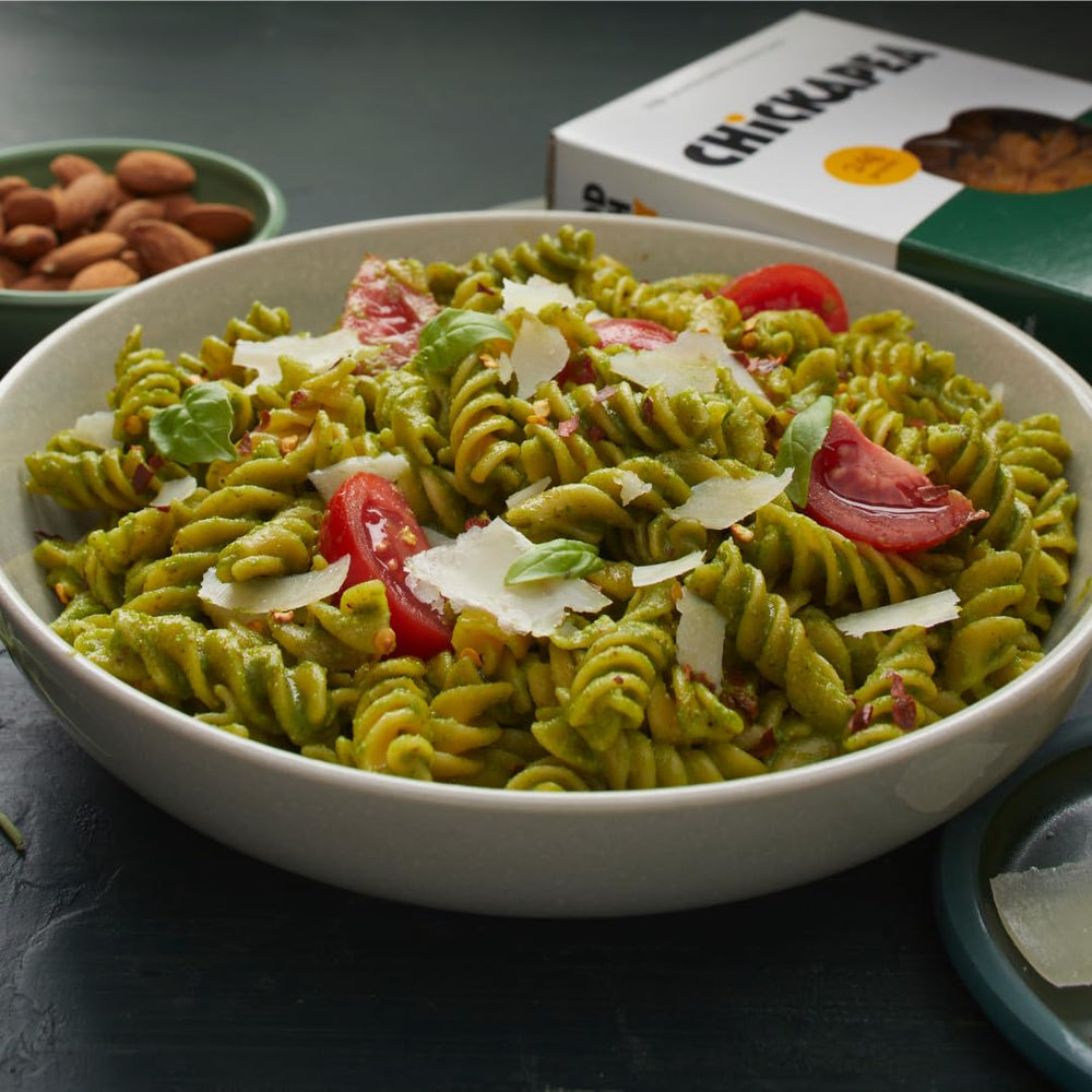 Chickapea B Corp pasta supporting communities and nutrition.