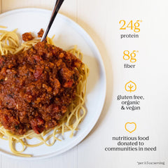Family dinner setup with Chickapea pasta ready for a quick, nourishing meal.