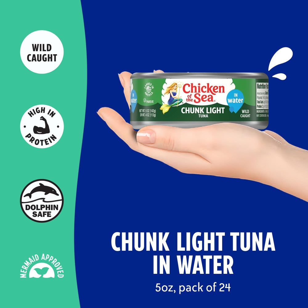 Chicken of the Sea 24 pack tuna in water supports convenient healthy eating.